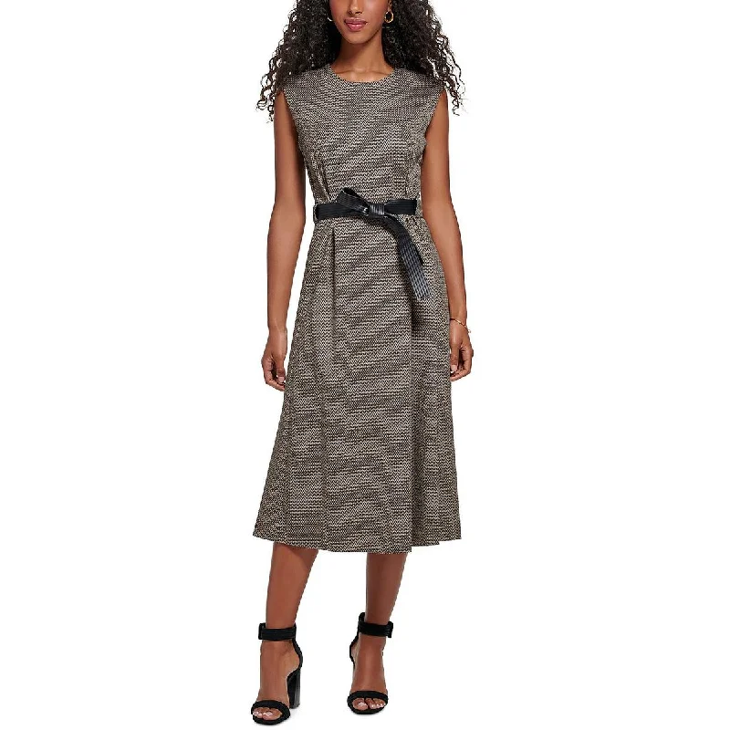 Casual Comfort Wear Calvin Klein Womens Chevron Work Midi Dress