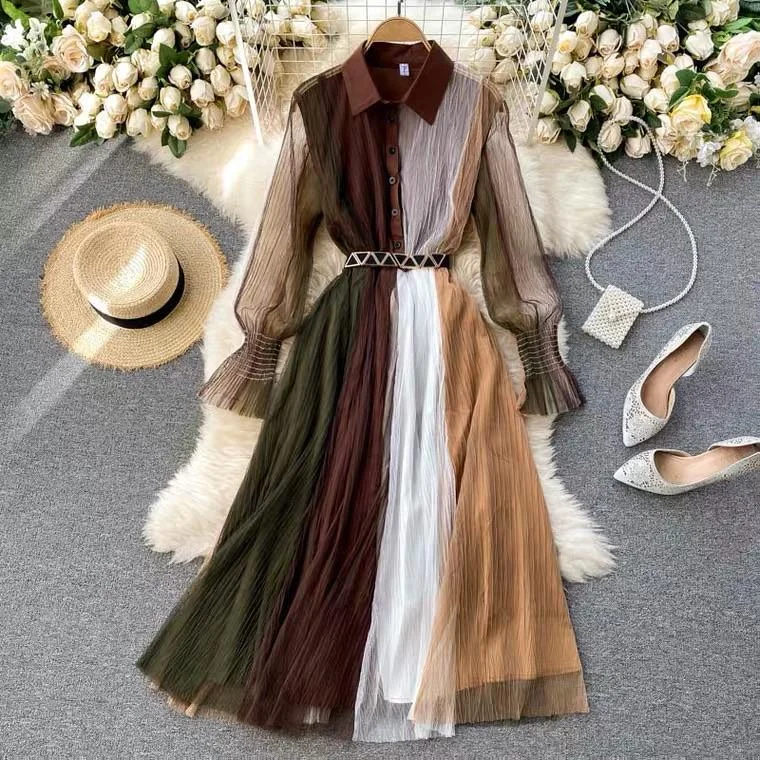 Classic Comfort Harold Mesh Detailed Dress