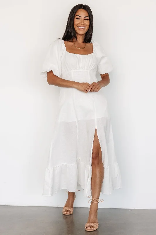 Casual Fit Millie Linen Dress | Off White
