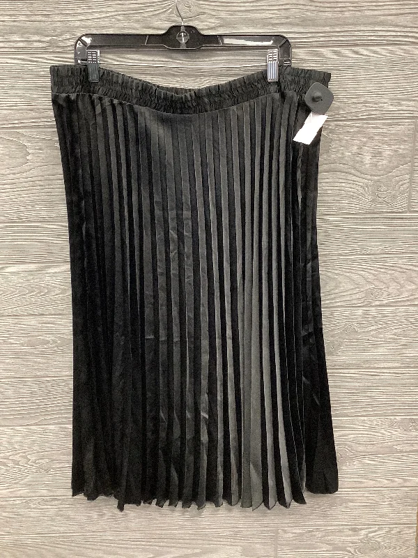 Soft Comfort Wear Skirt Maxi By Serra In Black, Size: 14