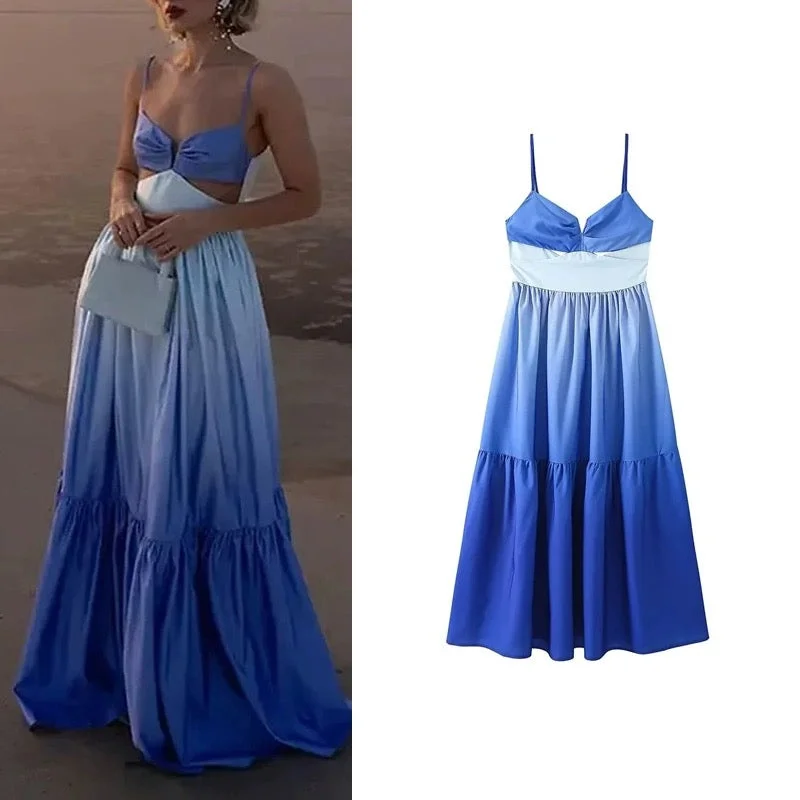 Casual Ease Cuba Vintage Summer Midi Dress