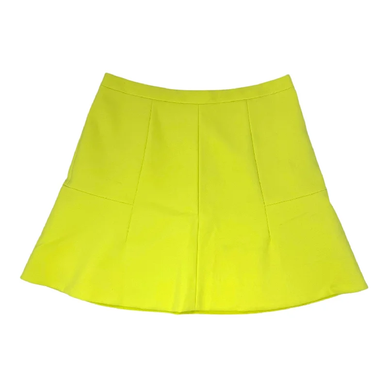 Cozy Apparel Skirt Mini & Short By J. Crew In Chartreuse, Size: 2