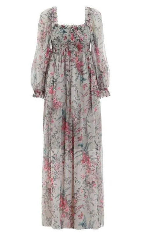 Soft Casuals Bayou Shirred Long Dress