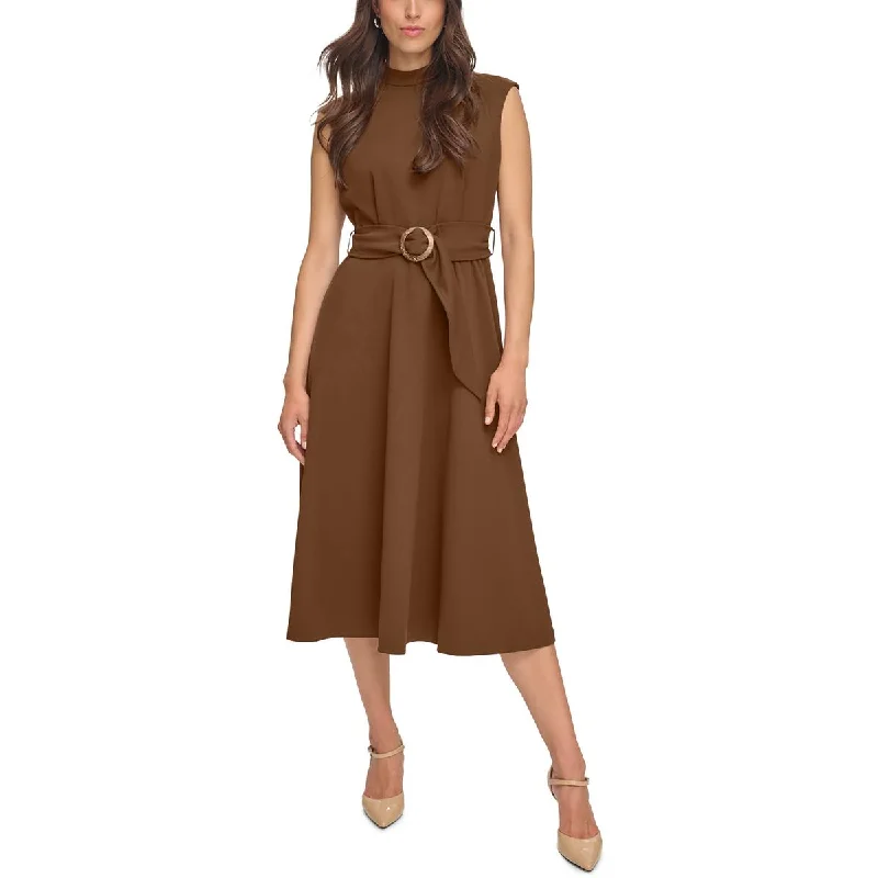 Relaxed Chic Calvin Klein Womens Sleeveless Office Midi Dress