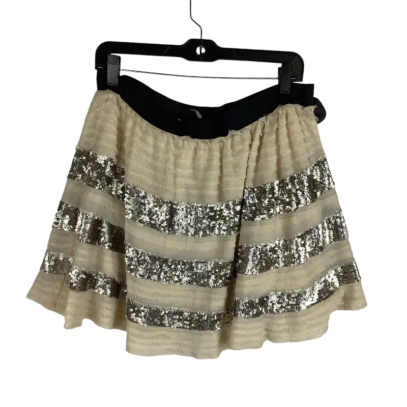 Soft Trends Skirt Mini & Short By Free People In Cream, Size: L