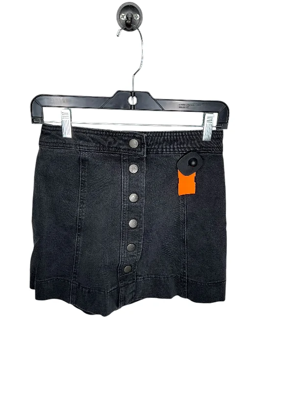 Weekend Comfort Wear Skirt Mini & Short By Madewell In Black Denim, Size: 2
