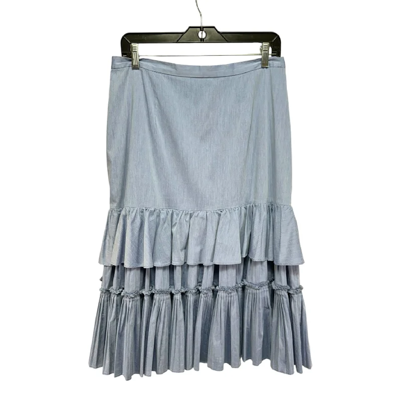 Breezy Comfort Tiered Ruffle Skirt Midi By Antonio Melani In Blue, Size: 10