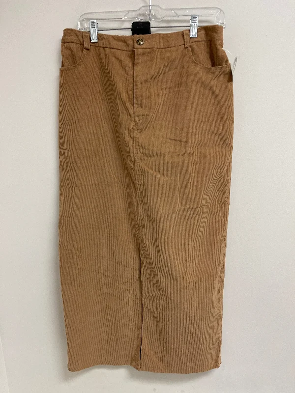 Comfortable Lounge Wear Skirt Maxi By Cmc In Brown, Size: Xl