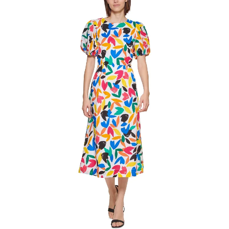 Comfortable Lifestyle Calvin Klein Womens Cotton Calf Midi Dress