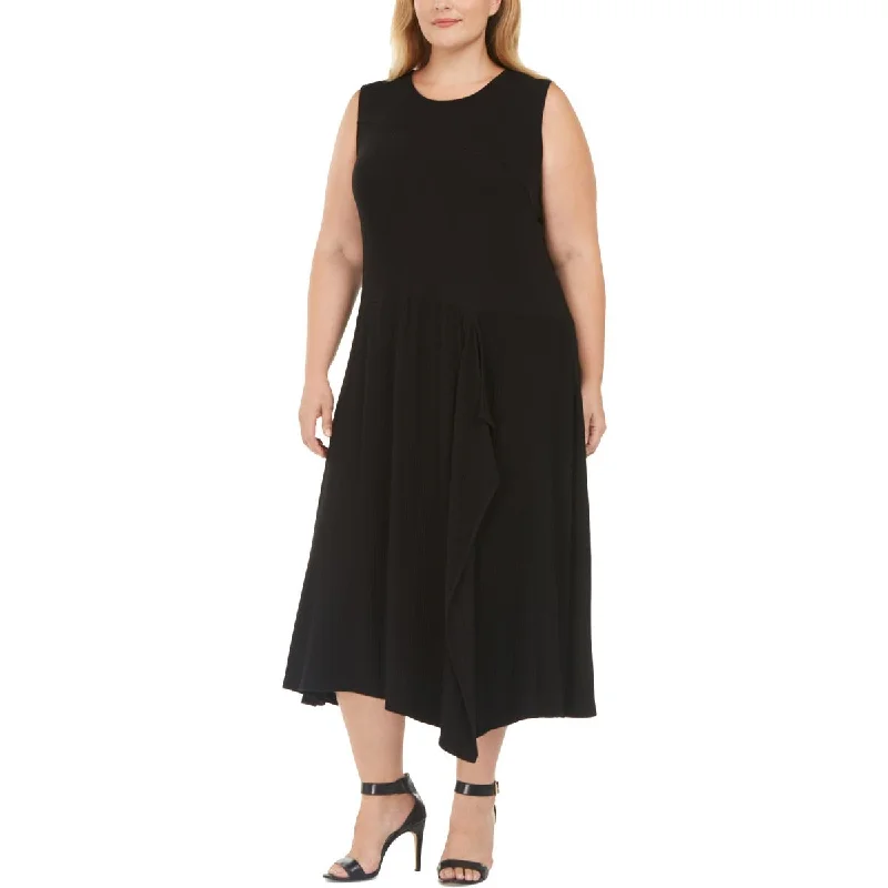 Comfortable Jeans Calvin Klein Womens Plus Knit Sleeveless Midi Dress