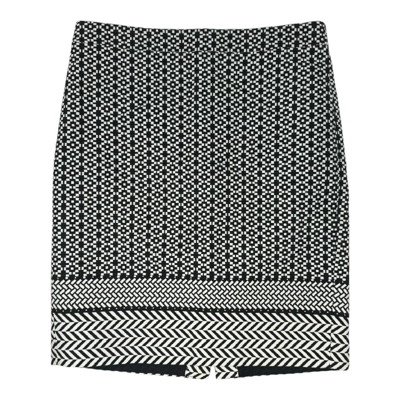 Easy Chic Skirt Midi By J. Crew In Black & White, Size: 8