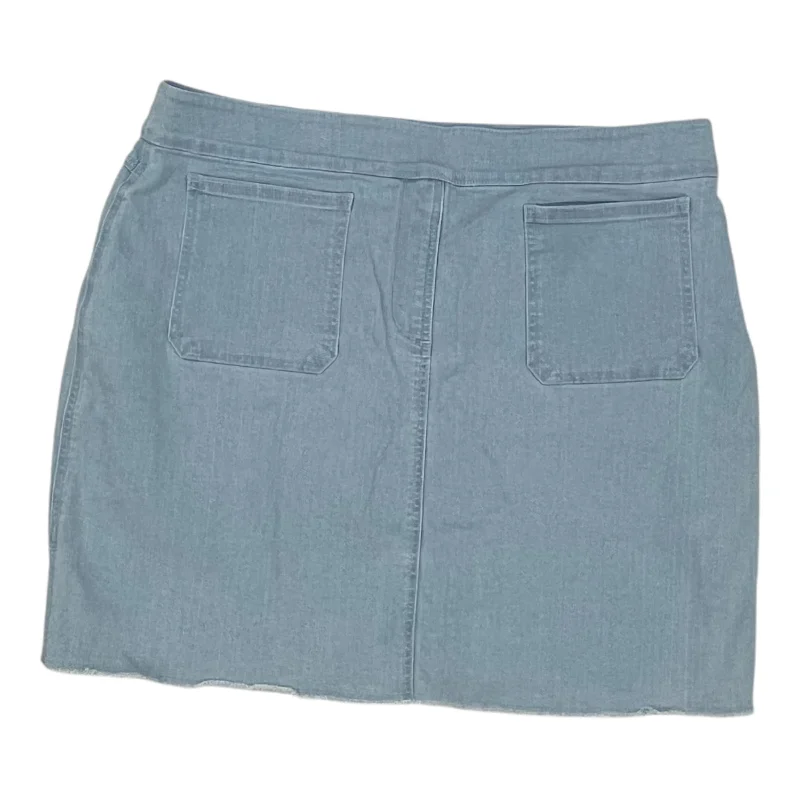 Versatile Casuals Skirt Mini & Short By Ruby Rd In Blue Denim, Size:16