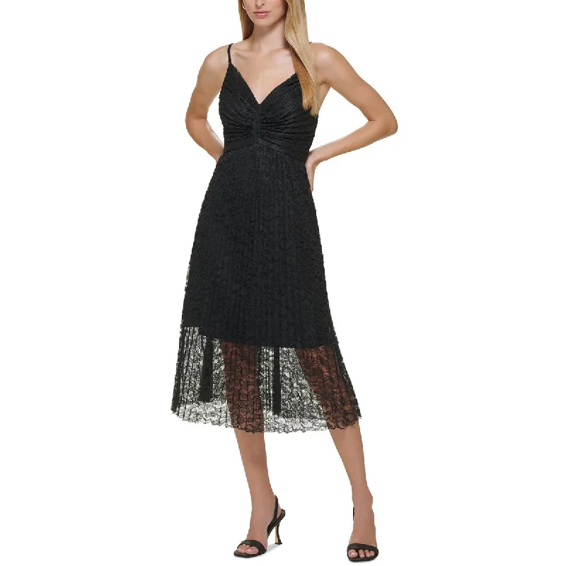 Cozy Essentials Calvin Klein Womens Lace Floral Midi Dress