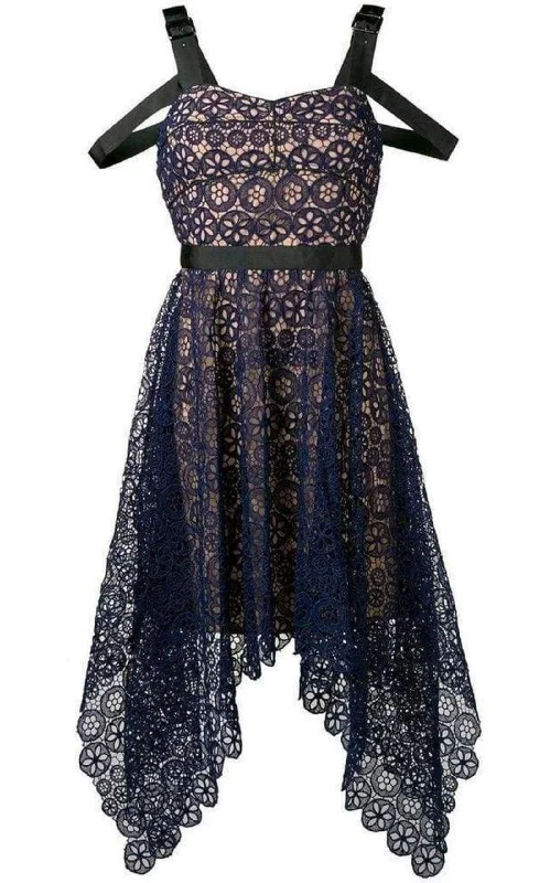Effortless Outfits Asymmetric Circle Floral Lace Dress