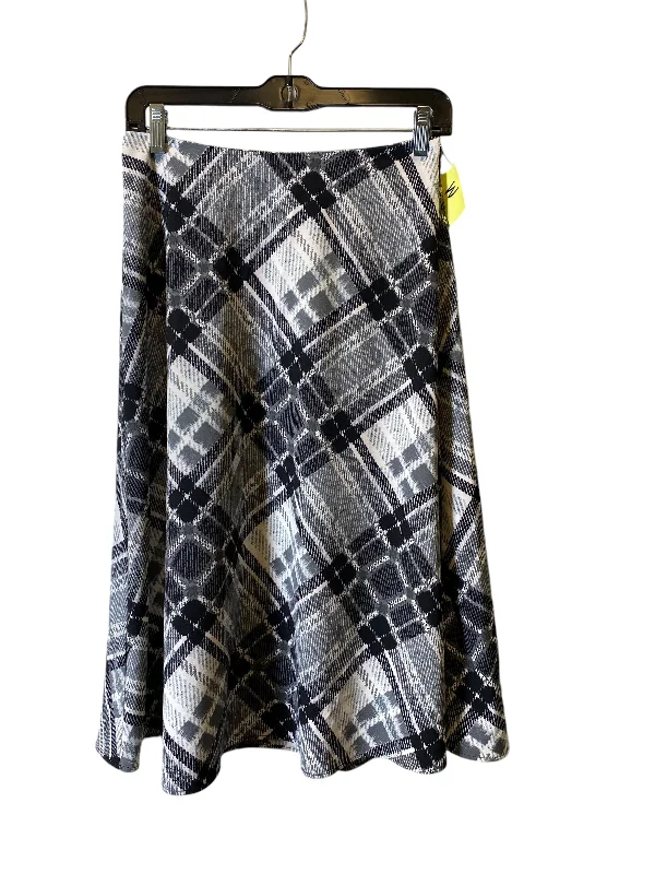 Cozy Fashions Skirt Midi By New York And Co In Black & Grey, Size: 0