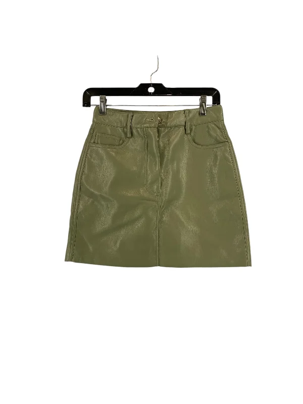 Elegant Dressing Skirt Mini & Short By Wilfred In Green, Size: 4