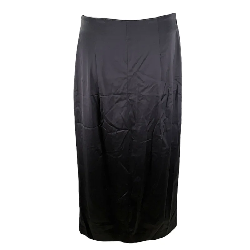Soft Comfort Wear Satin Maxi Skirt By Club Monaco In Black, Size: 2