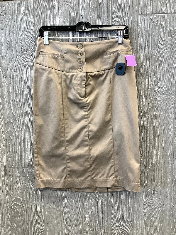 Comfortable Tops Skirt Midi By Worthington In Tan, Size: 6