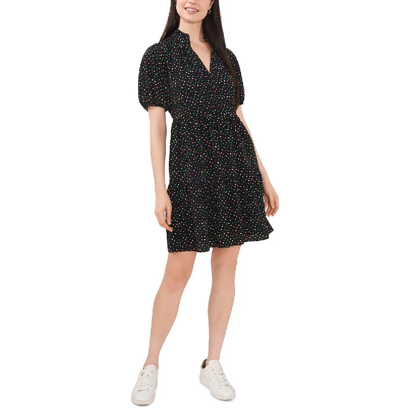 Trendy Comfort Wear CeCe Womens Polka Dots Casual Midi Dress