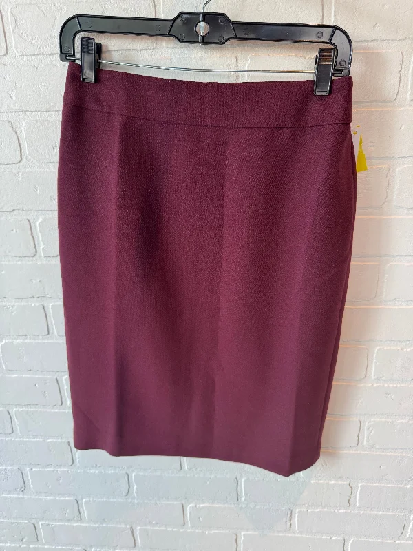 Chic Comfort Wear Skirt Midi By Ann Taylor In Red, Size: 2