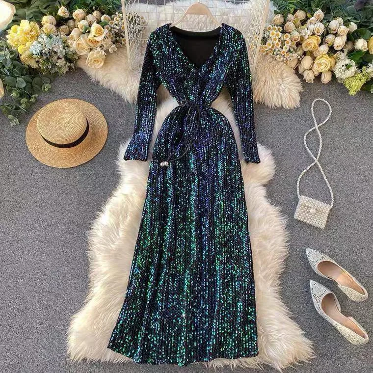 Cozy Essentials Gaga Sequined Party Dress