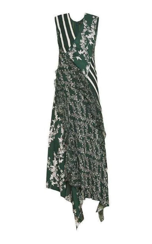 Cozy Knits Floral Blooms Asymmetrical Dress