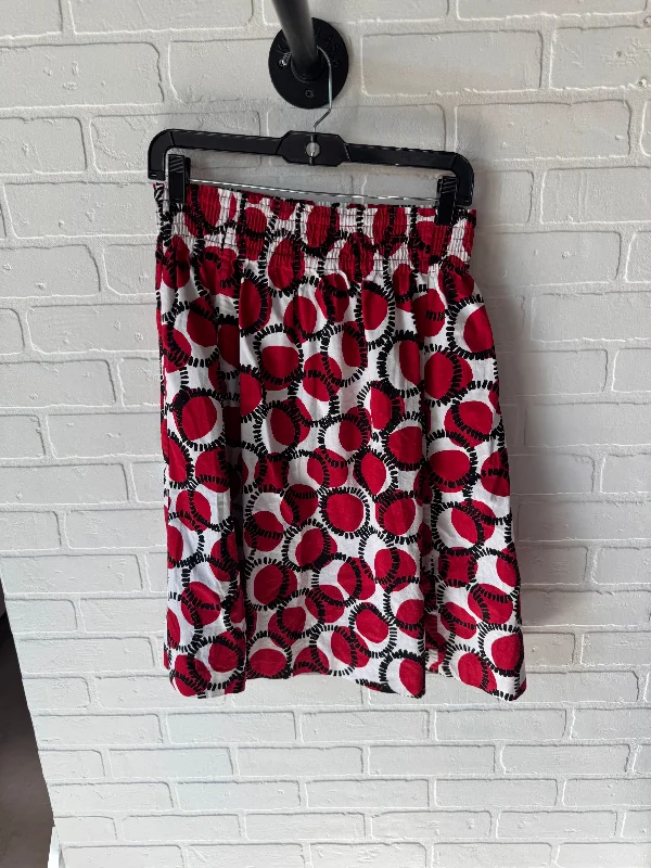 Casual Fit Skirt Designer By Kate Spade In Black & Red, Size: 2