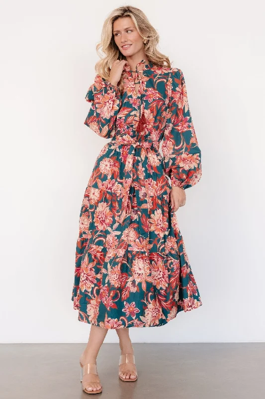 Easy Comfort Style Charleston Dress | Jade Multi Floral