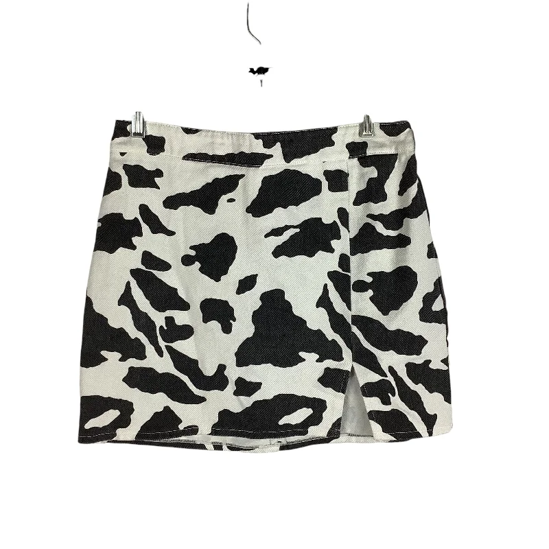 Relaxed Fit Wear Skirt Mini & Short By Vestique In Animal Print, Size: M