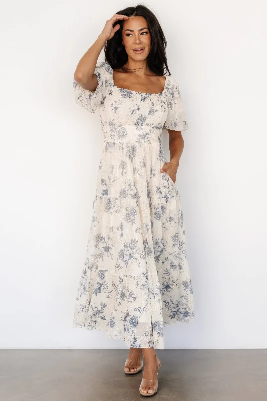 Trendy Looks Annabeth Midi Dress | Cream + Slate Floral