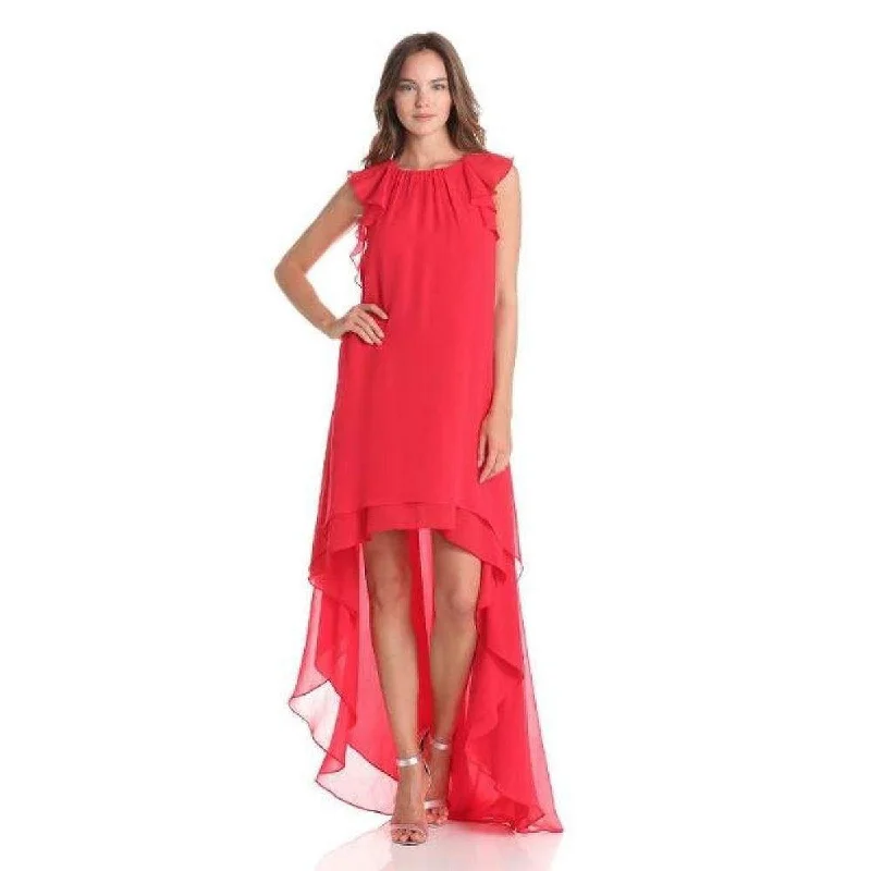 Easy Wear Chic Fais Long Halter Dress With High Low Hem