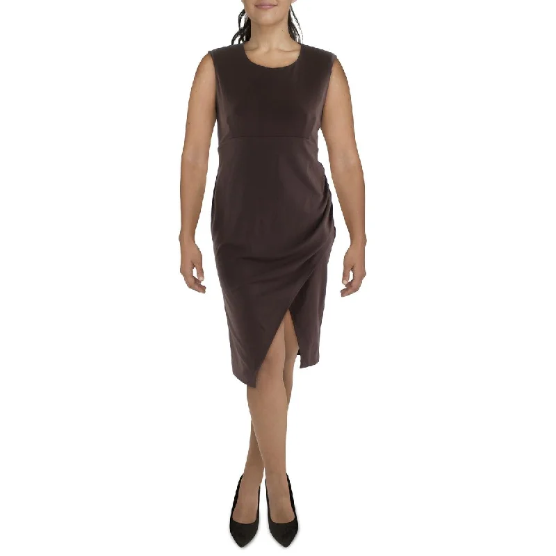 Versatile Outfits Calvin Klein Womens Faux Wrap Knee Length Midi Dress