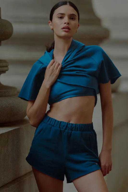 Relaxed Chic In The Air Dolphin Short - Eclipse Blue