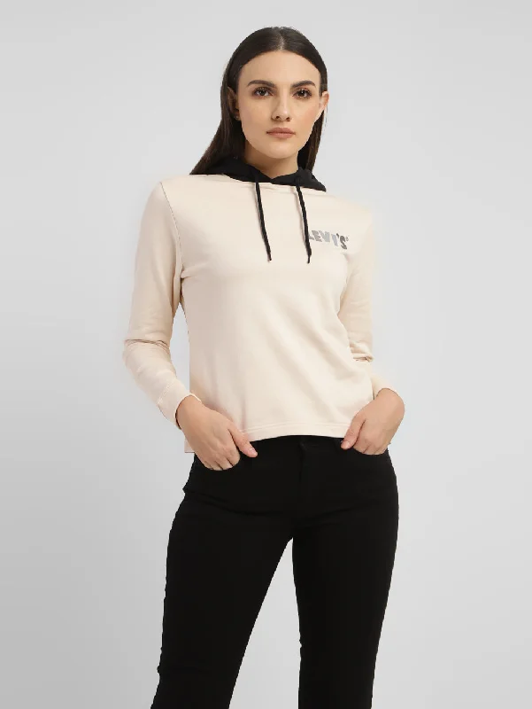 Light Dressing Women's Brand Logo Hooded Sweatshirt