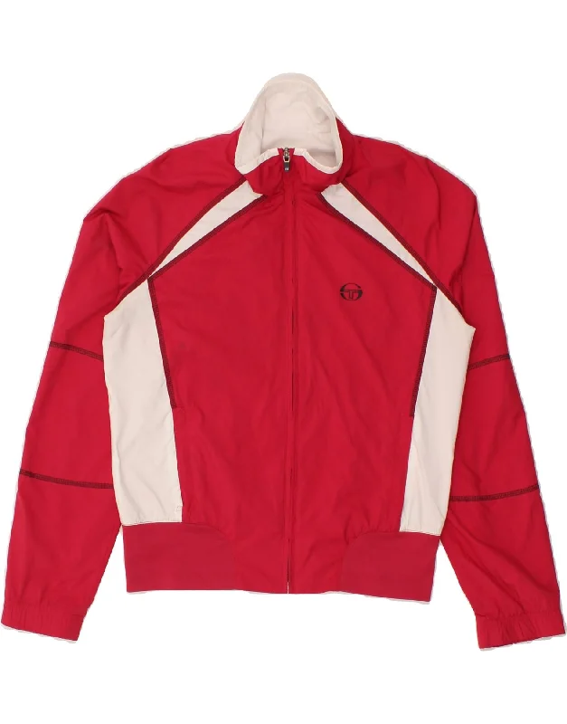 Chic Comfort Wear SERGIO TACCHINI Womens Tracksuit Top Jacket IT 44 Medium Red Colourblock Chic Comfort Wear SERGIO TACCHINI Womens Tracksuit Top Jacket IT 44 Medium Red Colourblock