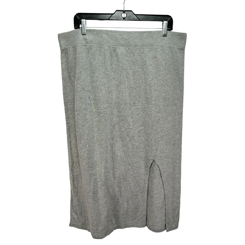 Modern Chic Knit Skirt Maxi By Banana Republic In Grey, Size: Xl