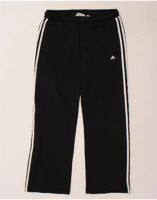 Trendy Layers ADIDAS Womens Tracksuit Trousers UK 14 Large Black Polyester