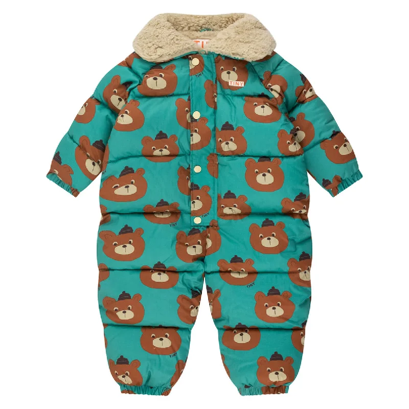 Comfortable Lifestyle Bears Padded Baby Overall in Emerald by Tinycottons - Last Ones In Stock - 6-12 Months