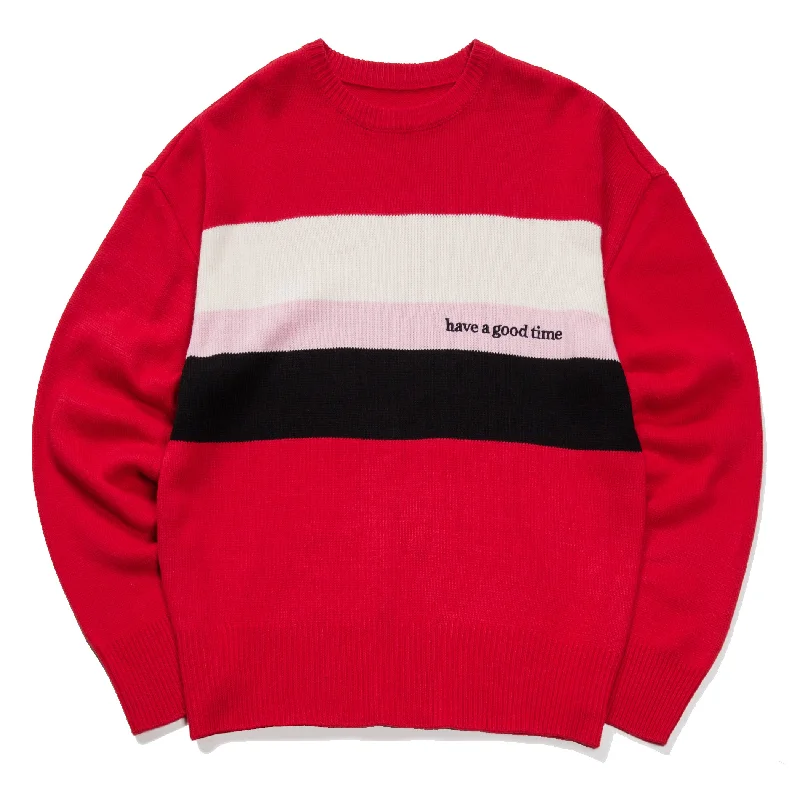 Sporty Wear Side Logo Knit Sweater