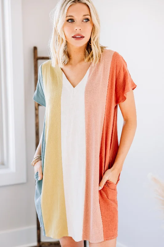Easygoing Fashion All I Could Ask For Sea Green Colorblock Dress