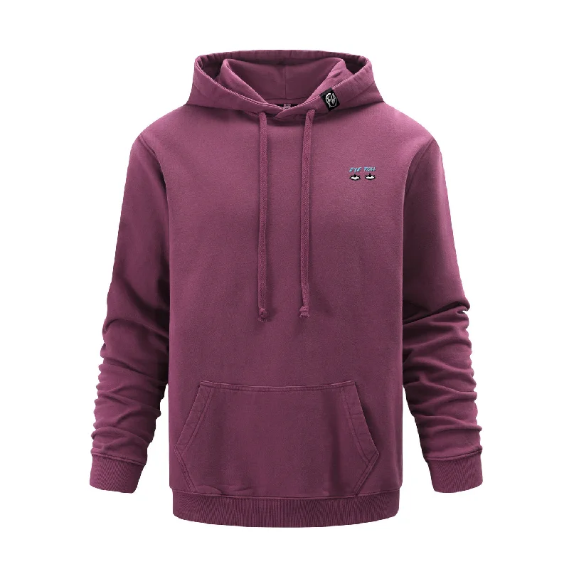 Simple Comfort Eye Roll Embroidered Hoodie