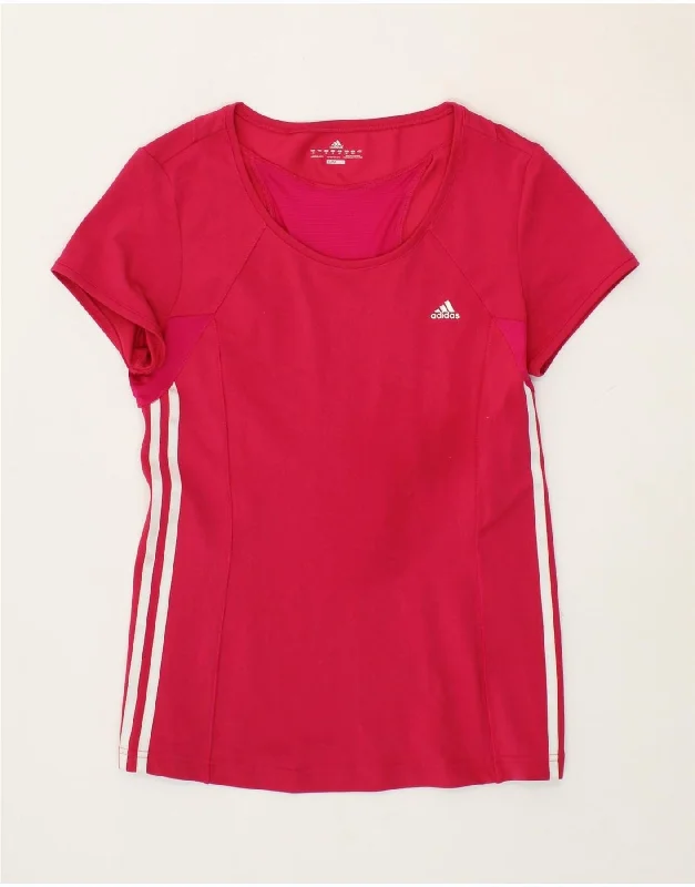 Easy-to-Wear ADIDAS Womens Climacool T-Shirt Top UK 16 Large Pink Polyester