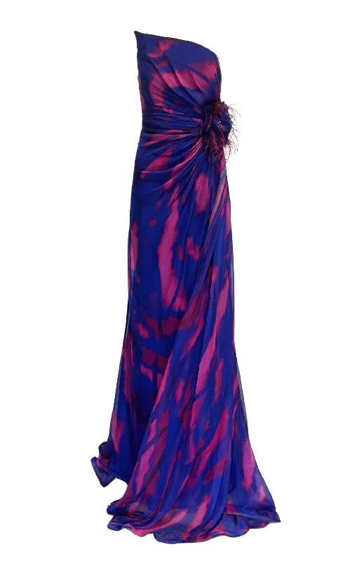 Cozy Knits Strapless Purple Cocktail Party Dress