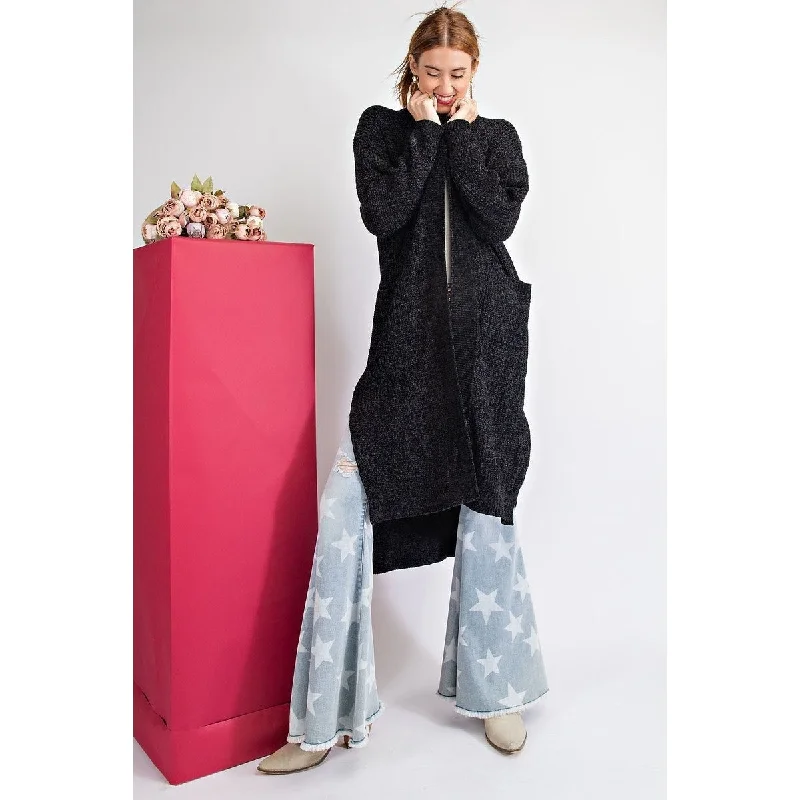 Comfortable Fashion Looks Velvet Thread Maxi Cardigan