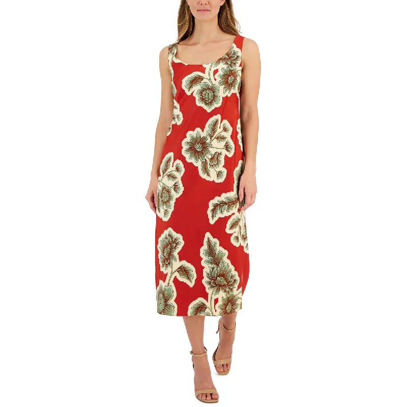 Trendy Dresses Anne Klein Womens Satin Long Maxi Dress