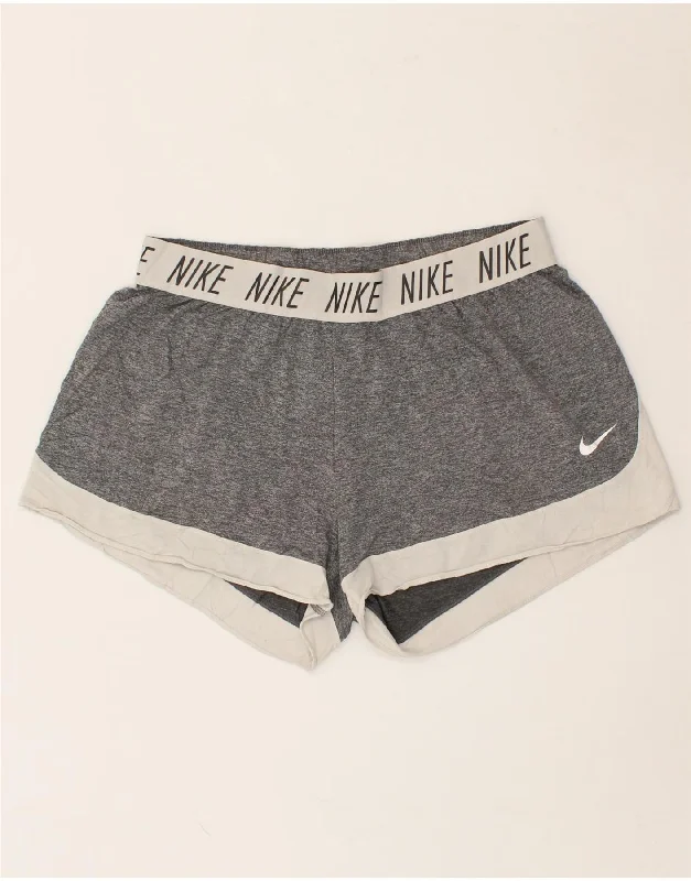 Comfy Dress NIKE Womens Graphic Sport Shorts UK 18 XL Grey Polyester
