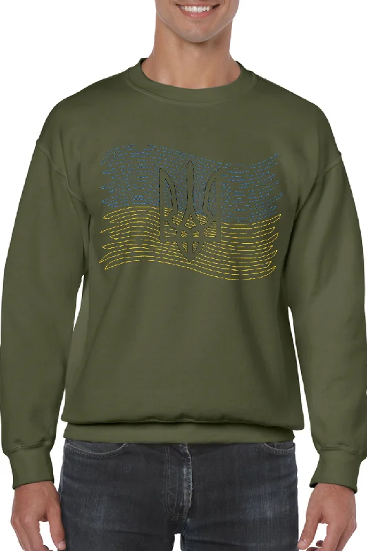 Effortless Outfits Adult unisex sweatshirt with Ukrainian symbolics embroidery