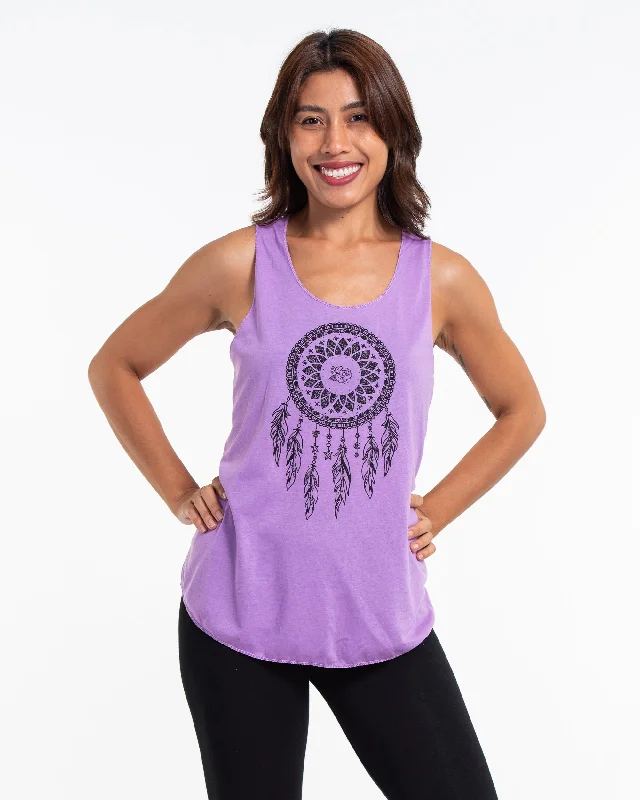 Relaxed Jackets Womens Dreamcatcher Tank Top in Violet