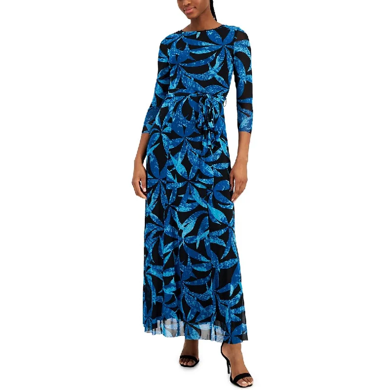 Stylish Jackets Anne Klein Womens Printed Long Maxi Dress