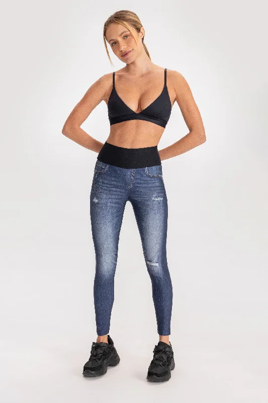 Casual Ease Urban Side Denim Legging